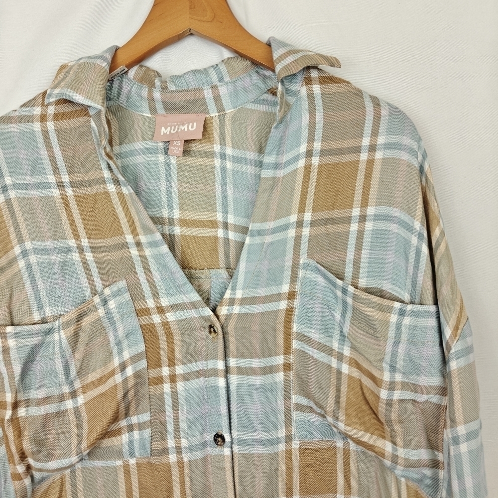 Show Me Your MuMu Leo Button Down Tunic in Georgetown Midi Dress Women's - Picture 13 of 16